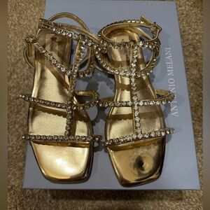 Antonio Melani gold sandals size 6 1/2